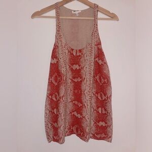 Belair French Designer Cashmere Blend Snake Print Tank Top size T2 / medium